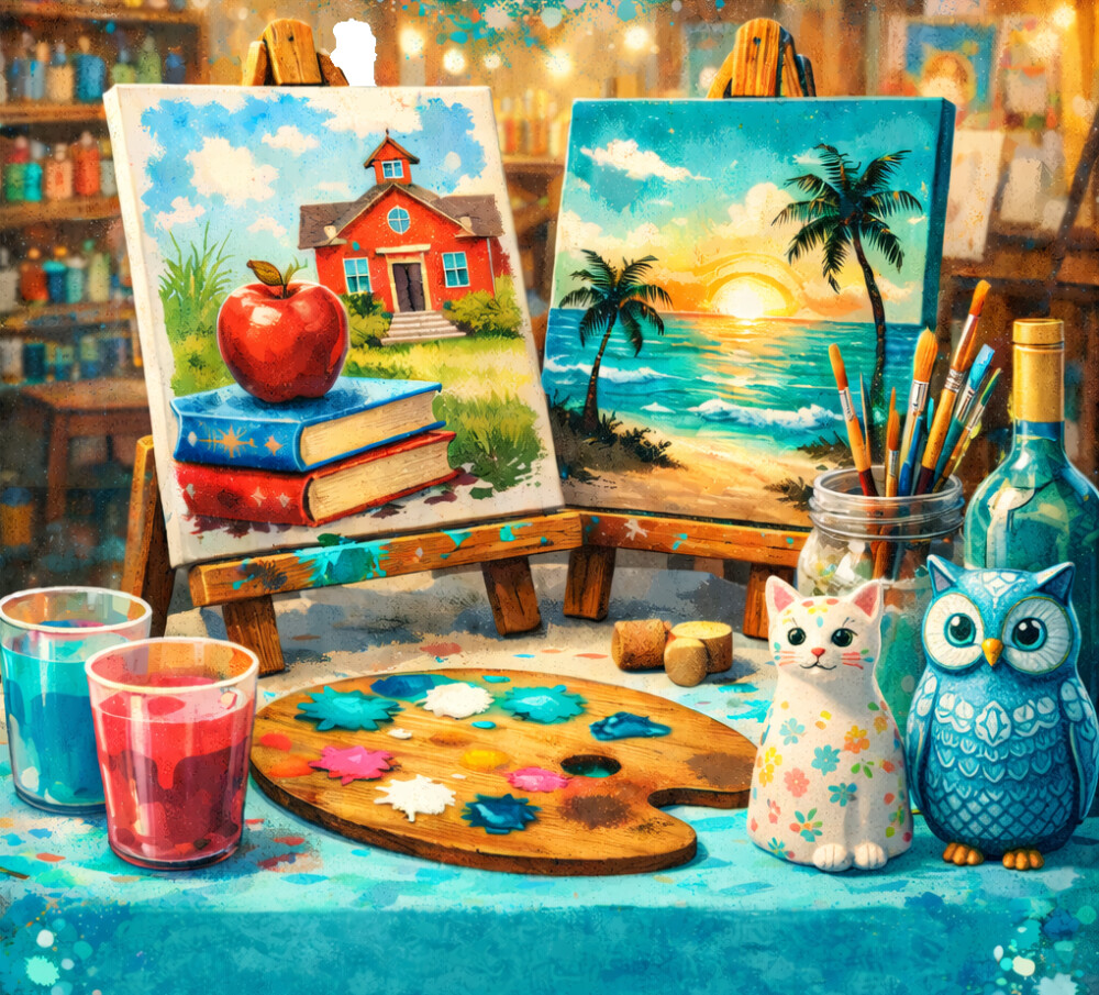 Things to Do in Rock Springs WY: Paint Ceramics, Canvas & Wood Projects