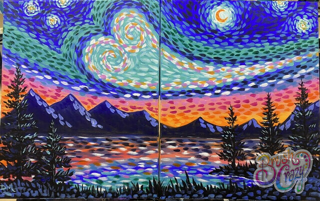 Starry Sunset Lake