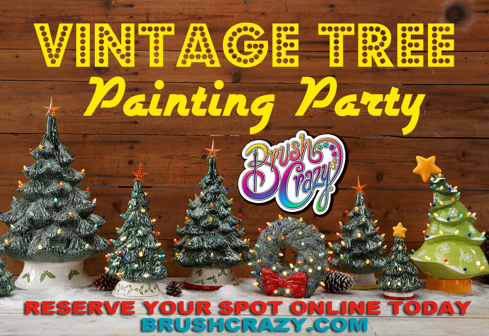 Vintage Christmas Tree Painting Event