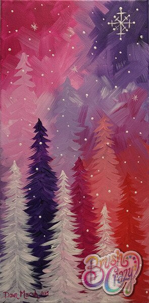 Pine Trees in White