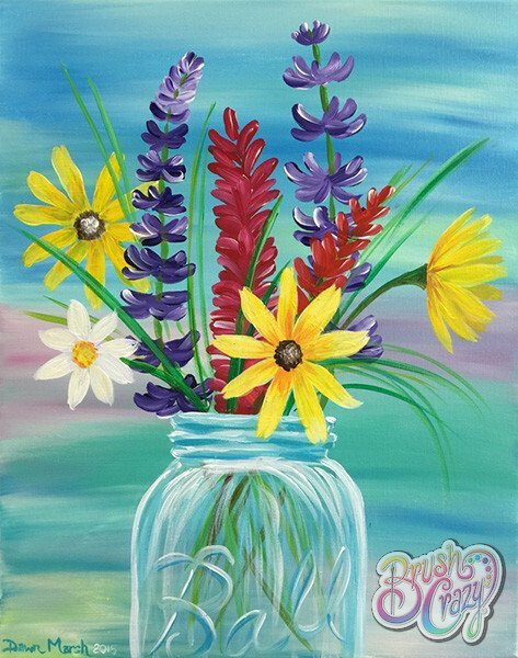 Mason Jar with Flowers
