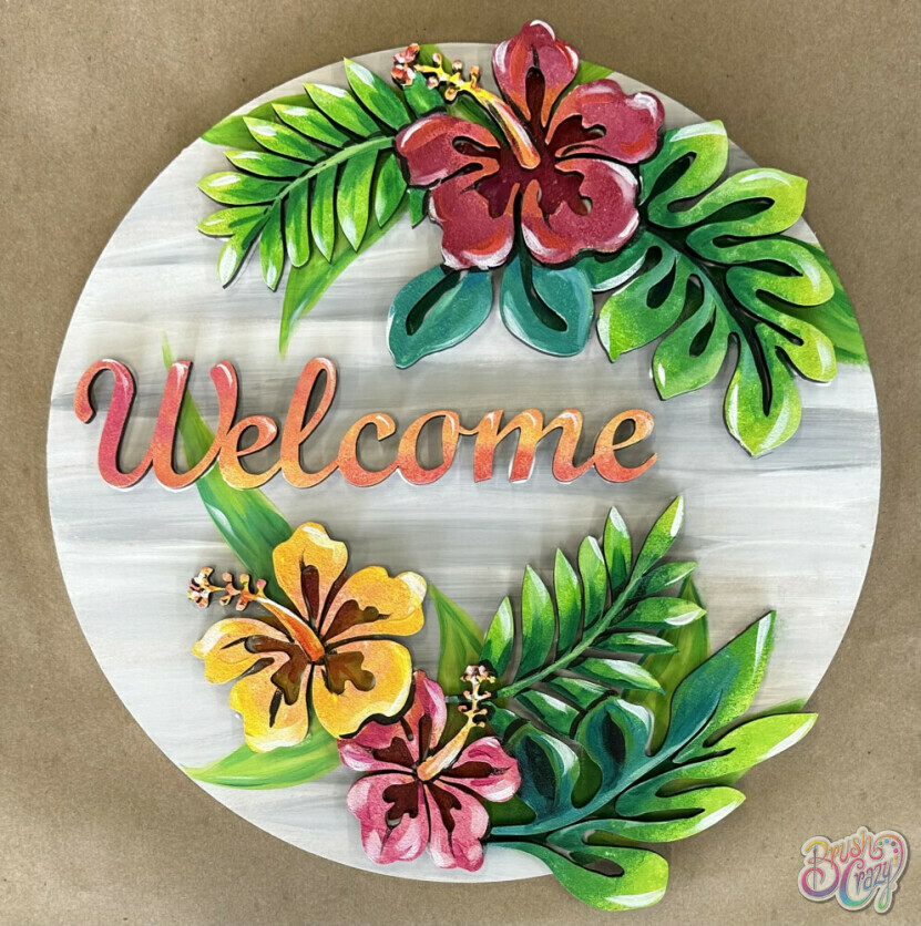 Hibiscus Welcome 3D