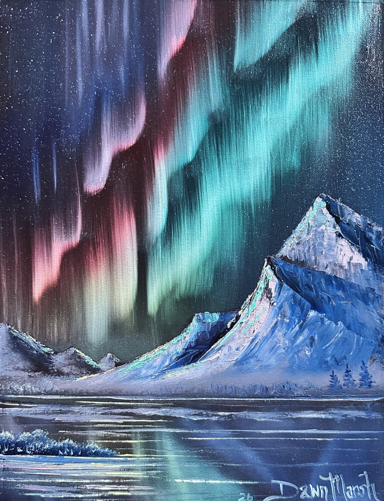 Oil class Northern Lights Dance with Dawn Marsh CRI