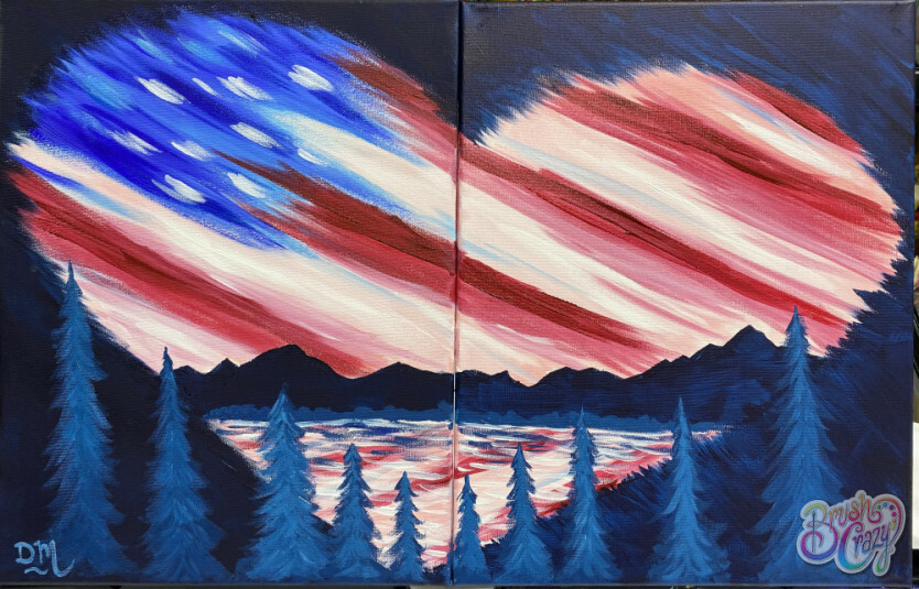 Flag Heart Date Night