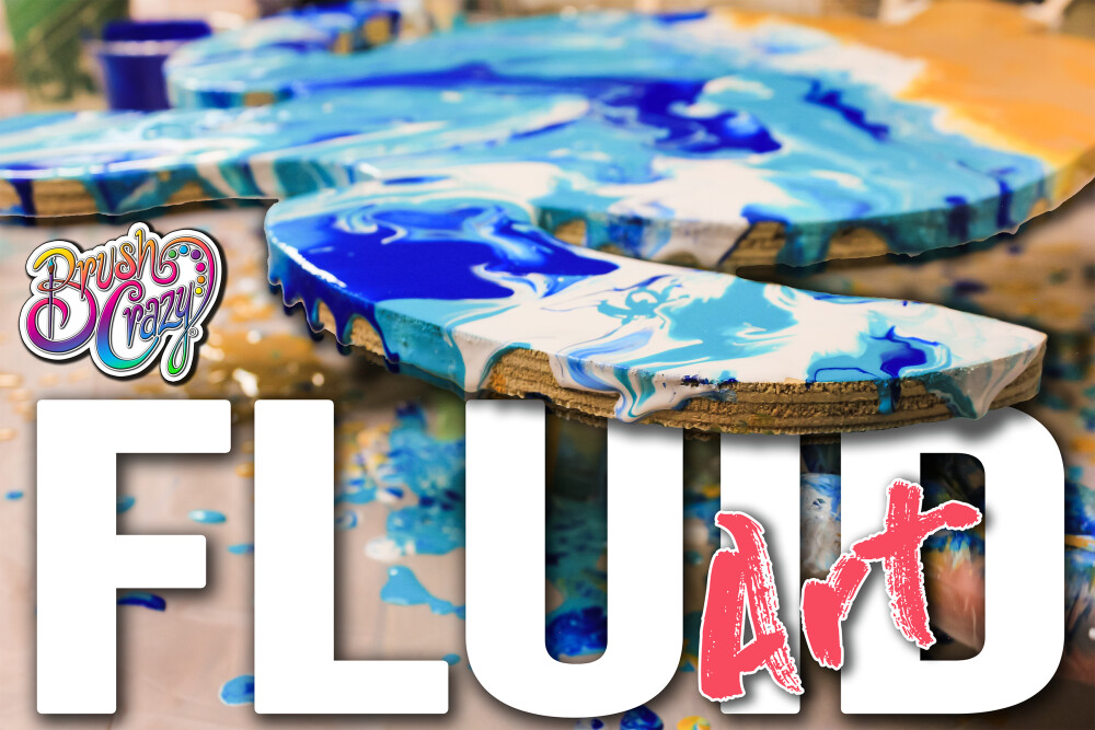 Fluid art on Wood