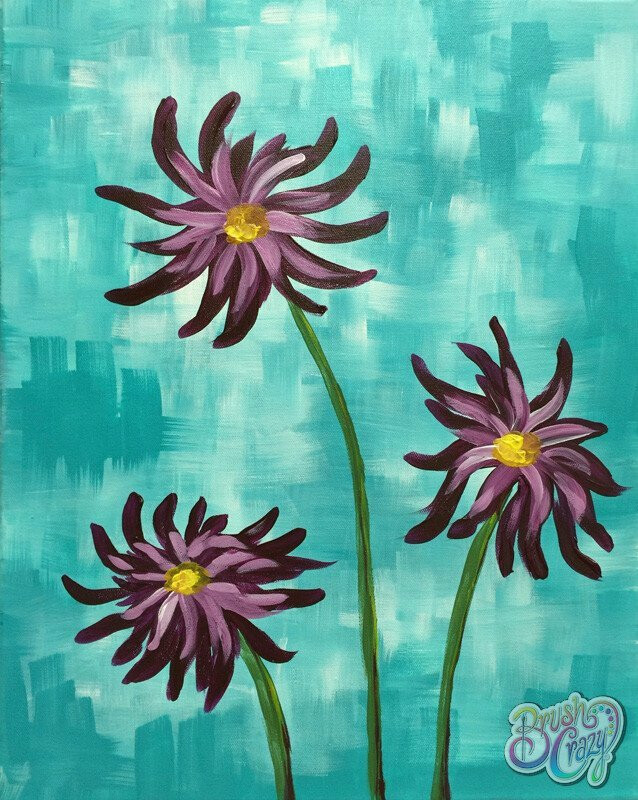 Daisies in Purple