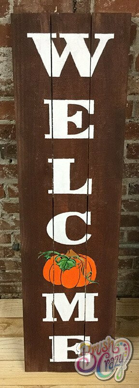 Welcome Pumpkin Porch Leaner