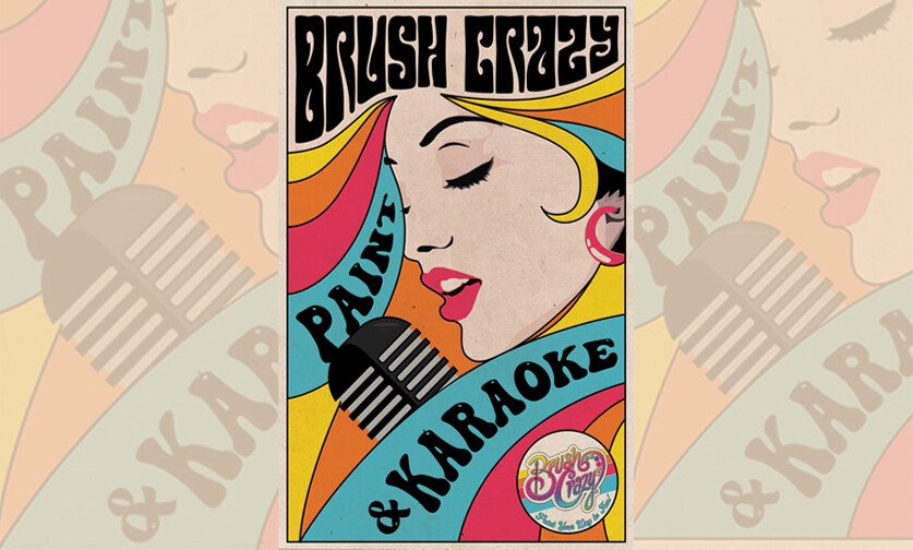 Monthly Paint and Karaoke Art events Brush Crazy Columbus, OH