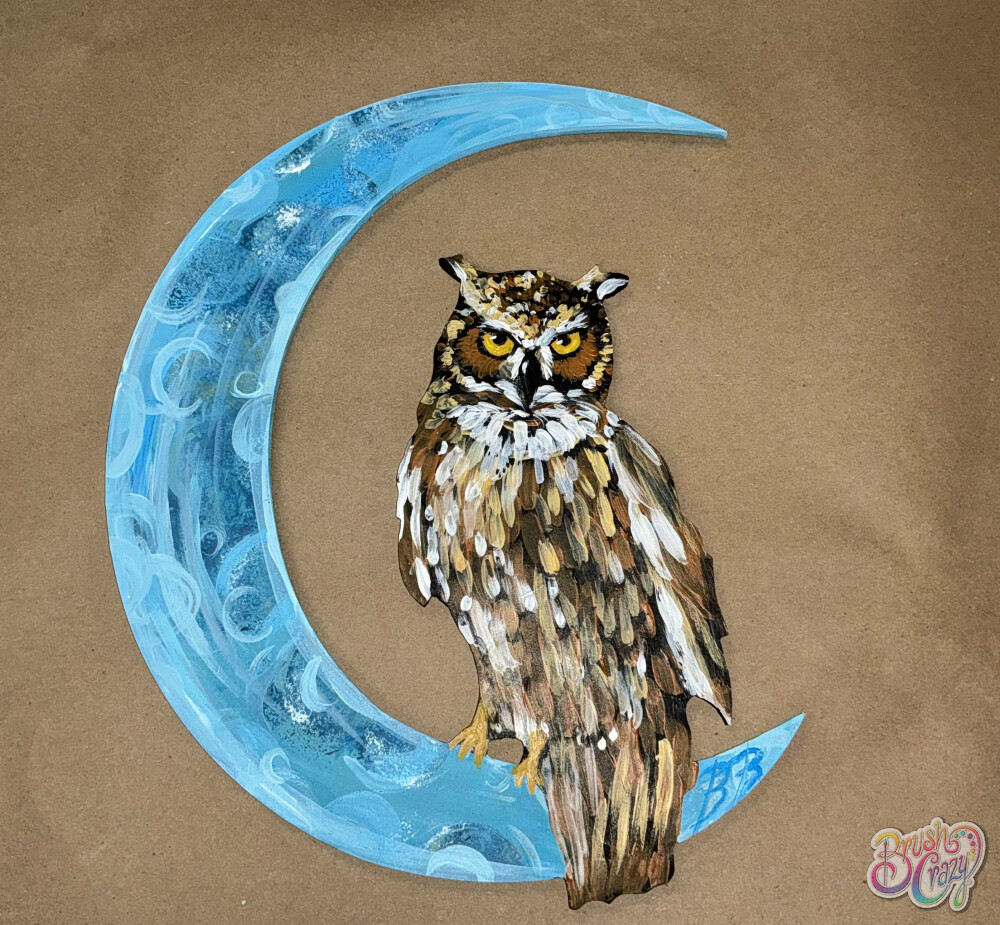 #1347 - Owl on Moon