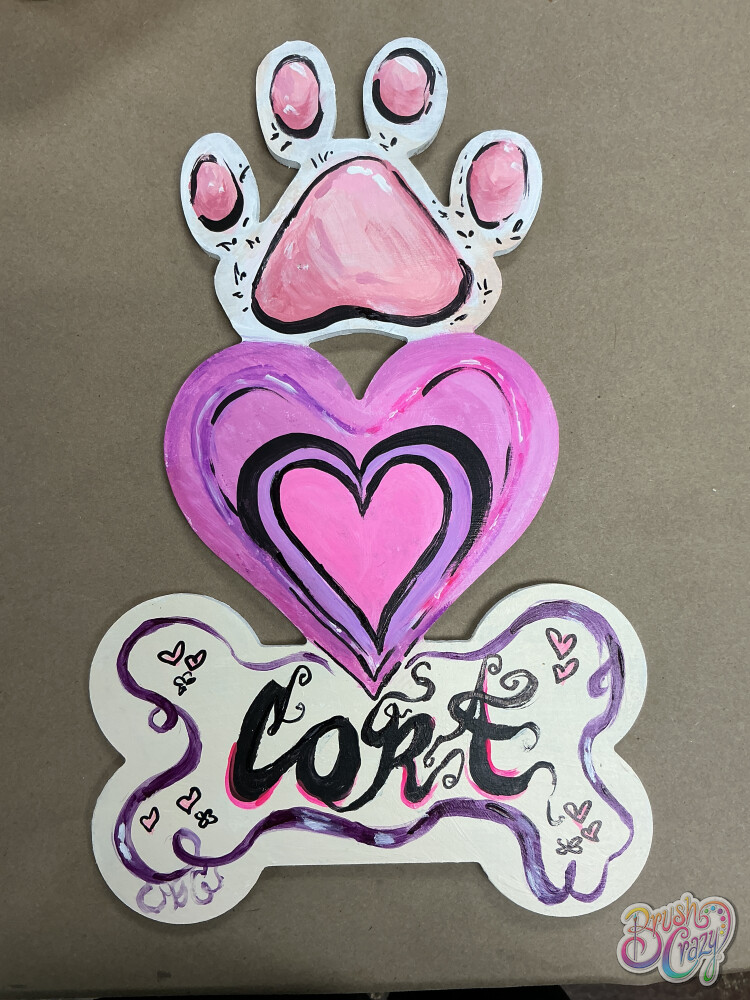 #1369 - Pet Love Wooden Sign