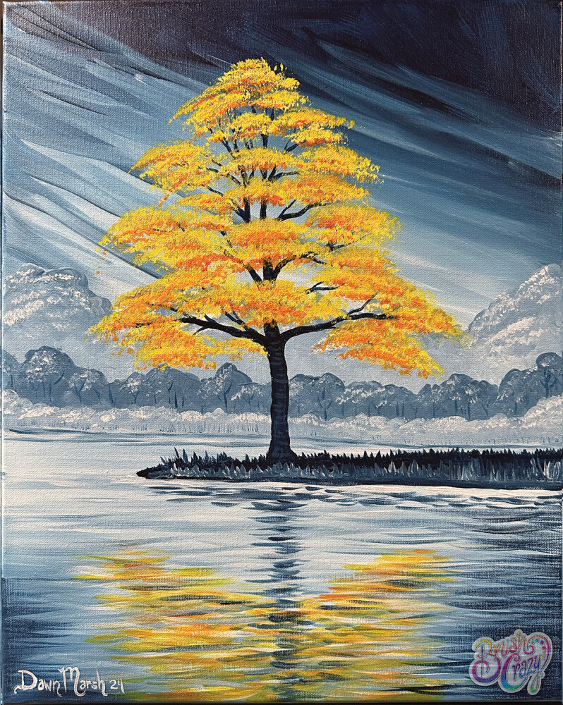 #1399 - Golden Aspen Midnight Snow