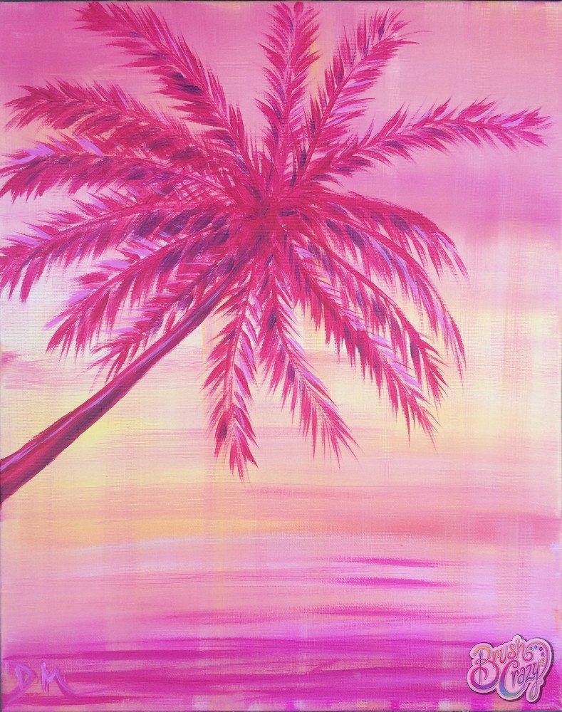 Palm Tree Peachy Beach Pink