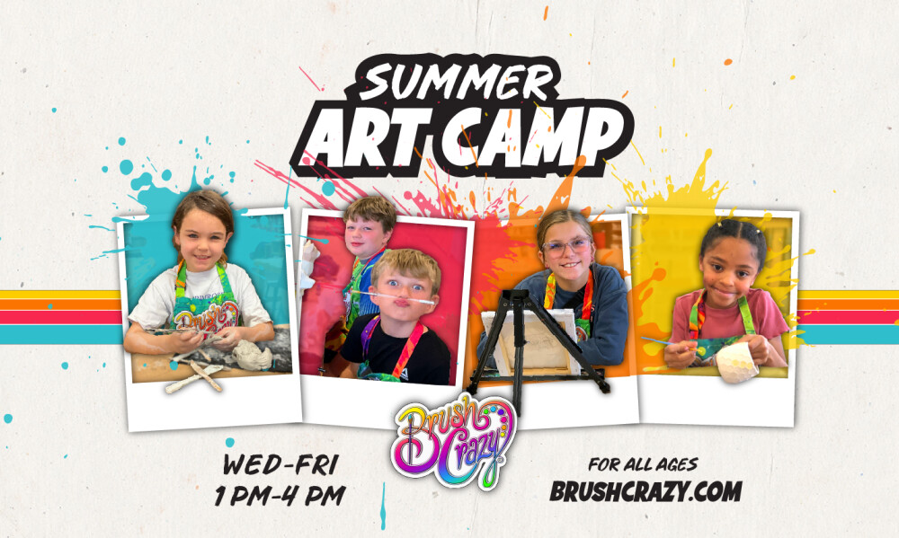 🎨 Brush Crazy Summer Art Camp – A Colorful Creative Adventure! ☀️ (3 DAY WEEKLY RESERVATION)