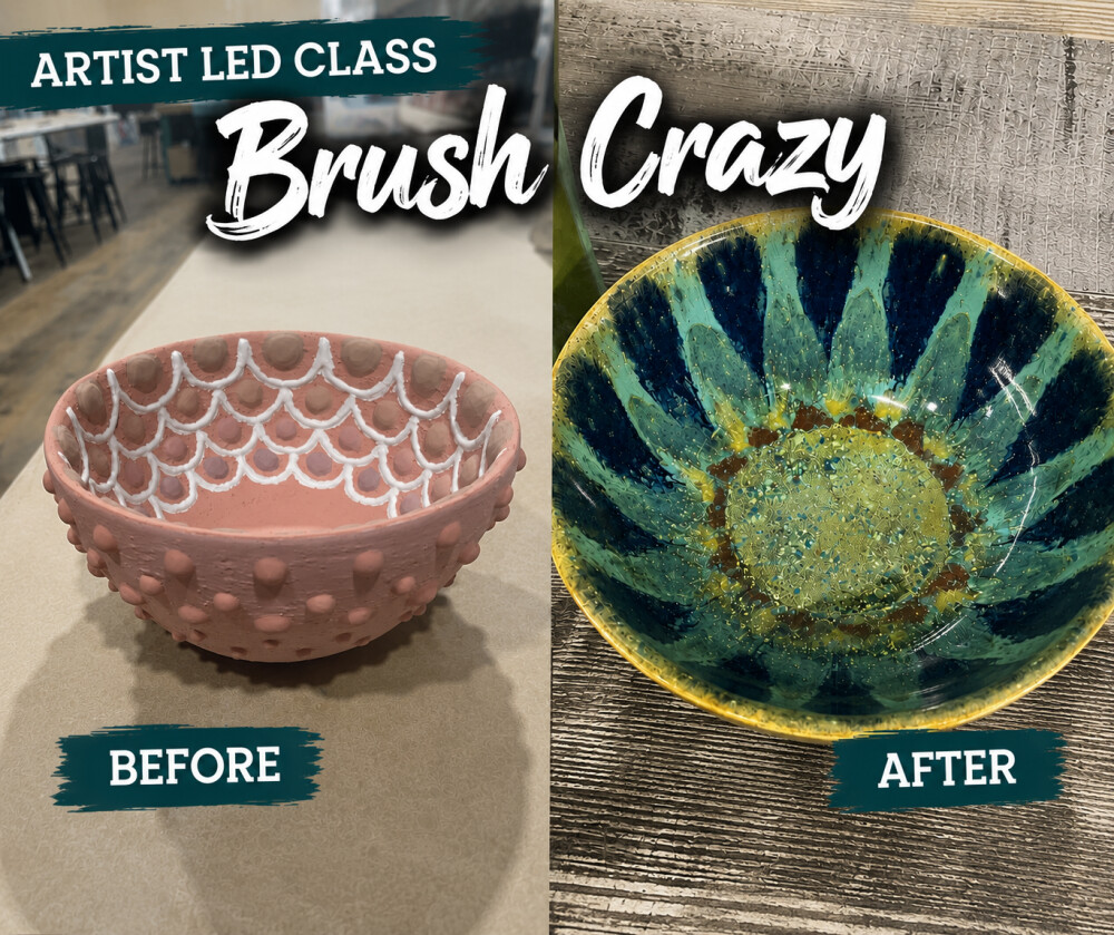 Peacock Flow Cone Bowl Glazing Workshop