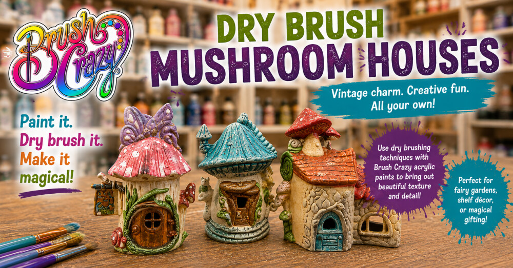 Dry Brush Mushroom Houses