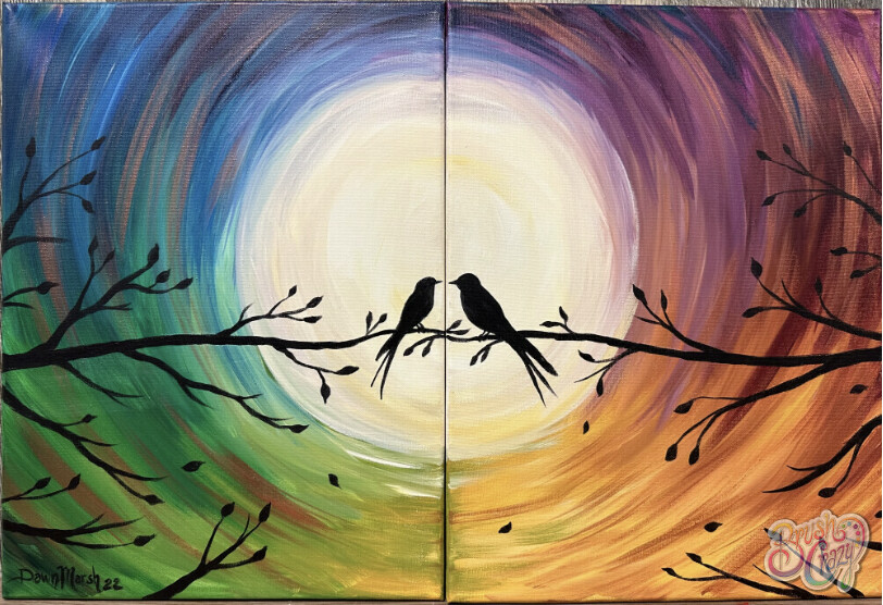 Love Birds Sip-N-Paint